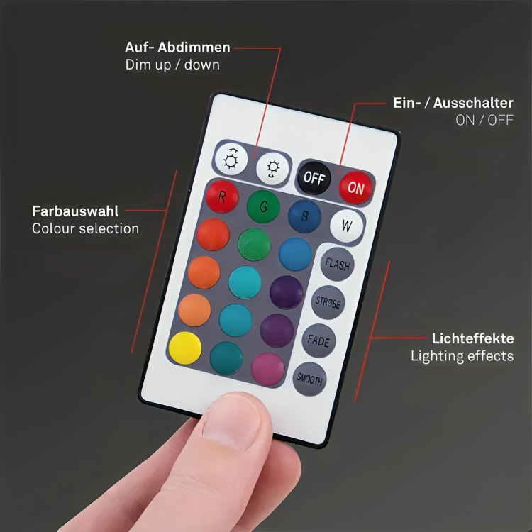 Διακοσμητική LED RGB Μπάρα Φωτισμού με Τηλεχειριστήριο Διακοσμητική LED RGB Μπάρα Φωτισμού με Τηλεχειριστήριο