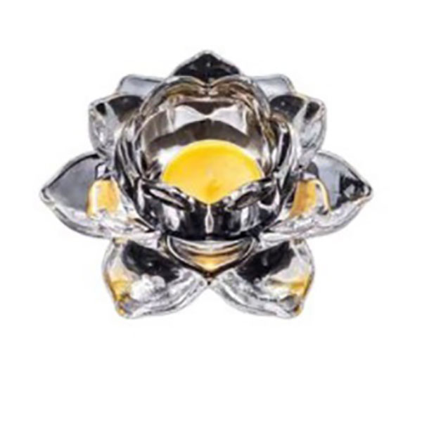 Διακοσμητικό Επιτραπέζιο Κηροπήγιο Νούφαρο 7x14.5cm Διάφανο Διακοσμητικό Επιτραπέζιο Κηροπήγιο Νούφαρο 7x14.5cm Διάφανο