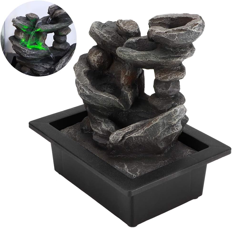 Διακοσμητικό Feng Shui Συντριβάνι Καταρράκτης με Φωτισμό LED - 28 x 23 x 18 εκ Διακοσμητικό Feng Shui Συντριβάνι Καταρράκτης με Φωτισμό LED - 28 x 23 x 18 εκ