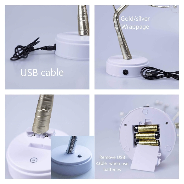 Διακοσμητικό Φωτιζόμενο Δέντρο 50 εκ. με Μπαλίτσες & Θερμό Φωτισμό LED Διακοσμητικό Φωτιζόμενο Δέντρο 50 εκ. με Μπαλίτσες & Θερμό Φωτισμό LED