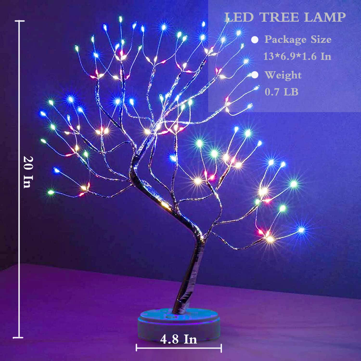 Διακοσμητικό Φωτιζόμενο Δέντρο 50cm με RGB Led Φωτισμό USB Διακοσμητικό Φωτιζόμενο Δέντρο 50cm με RGB Led Φωτισμό USB