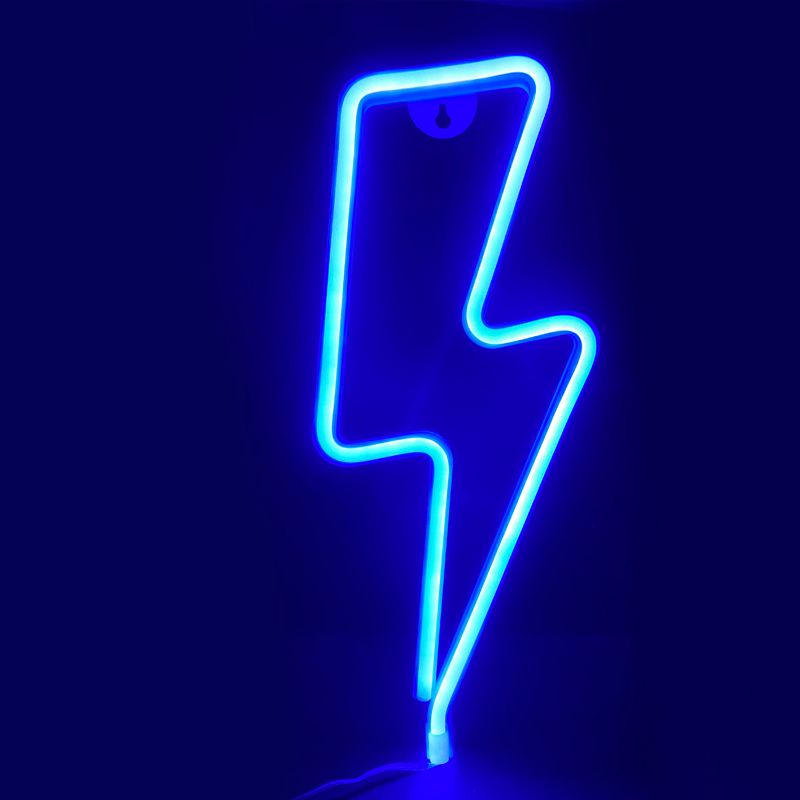 Διακοσμητικό Neon LED Φωτιστικό Κεραυνός σε Μπλε Χρώμα Decoration Lamp Lightning 32x12 cm Διακοσμητικό Neon LED Φωτιστικό Κεραυνός σε Μπλε Χρώμα Decoration Lamp Lightning 32x12 cm