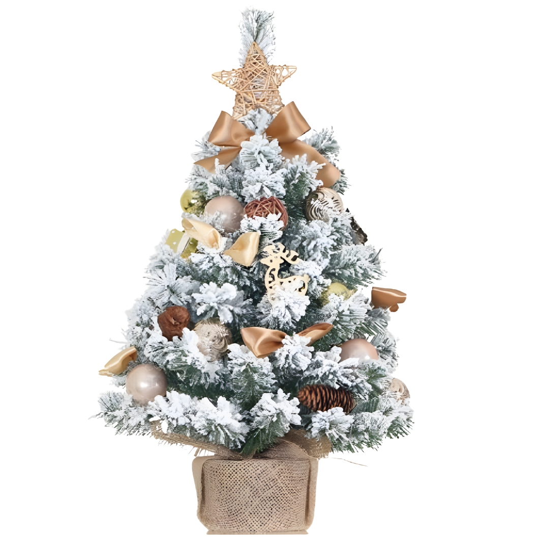 Διακοσμητικό Χιονισμένο Χριστουγεννιάτικο Δέντρο 30 cm με Χρυσά Στολίδια Διακοσμητικό Χιονισμένο Χριστουγεννιάτικο Δέντρο 30 cm με Χρυσά Στολίδια