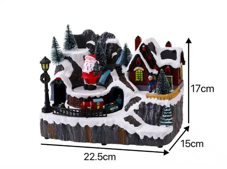 Διακοσμητικό Χριστουγεννιάτικο Μουσικό Χωριό με Φωτισμό και Κίνηση Διακοσμητικό Χριστουγεννιάτικο Μουσικό Χωριό με Φωτισμό και Κίνηση