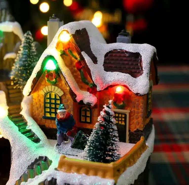 Διακοσμητικό Χριστουγεννιάτικο Μουσικό Χωριό με Φωτισμό και Κίνηση Διακοσμητικό Χριστουγεννιάτικο Μουσικό Χωριό με Φωτισμό και Κίνηση