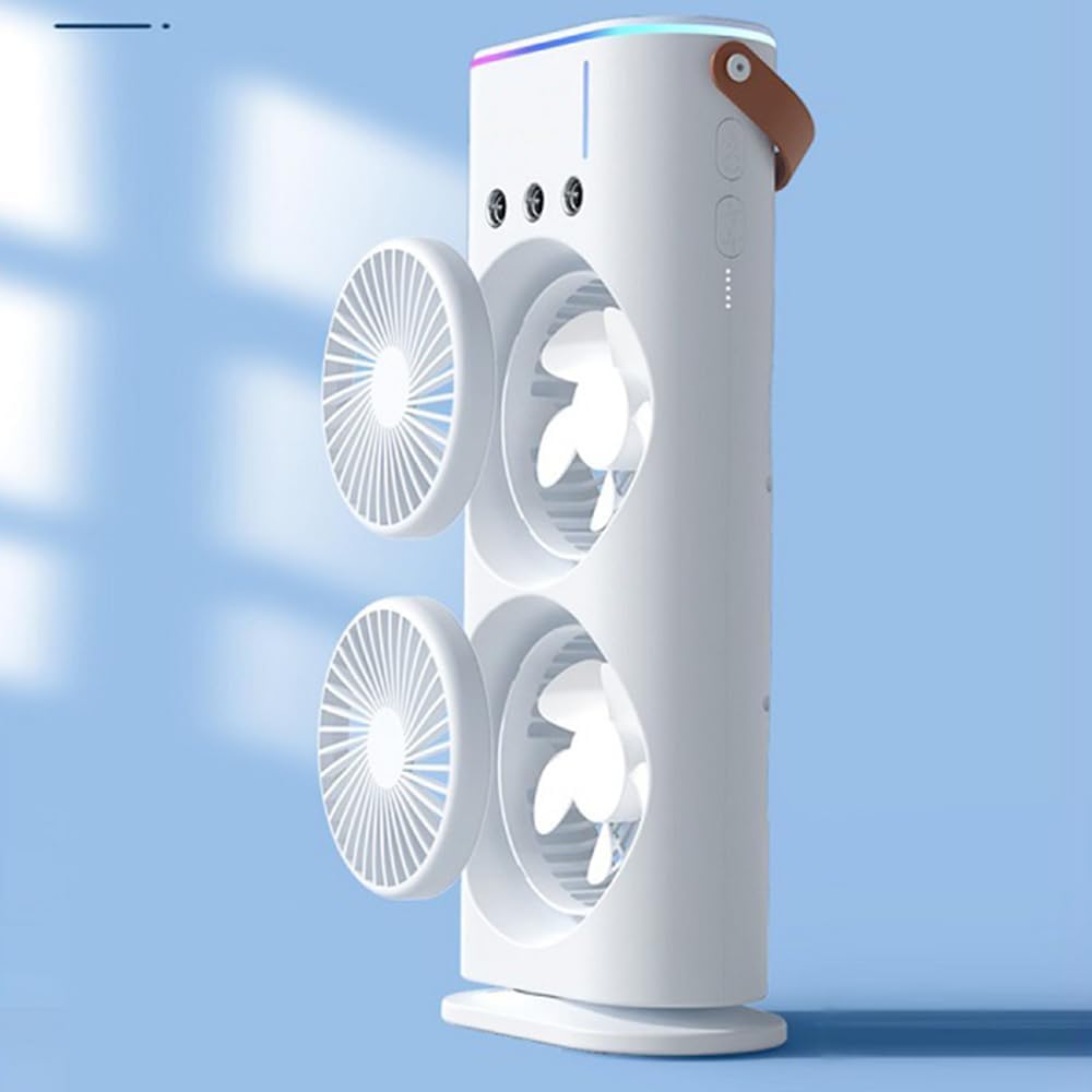 Διπλός USB Ανεμιστήρας με Υδρονέφωση, RGB Φωτισμό & Τηλεχειριστήριο - Arrango Διπλός USB Ανεμιστήρας με Υδρονέφωση, RGB Φωτισμό & Τηλεχειριστήριο - Arrango