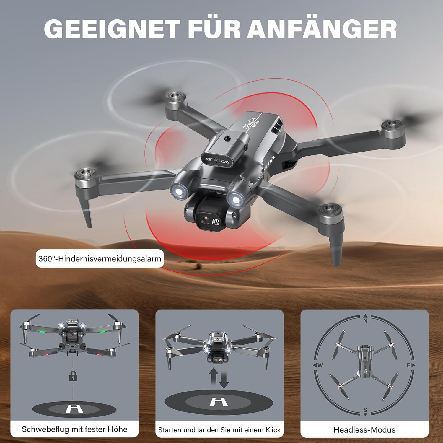 Drone με 8K Κάμερα και Χειριστήριο, Συμβατό με Smartphone Drone με 8K Κάμερα και Χειριστήριο, Συμβατό με Smartphone