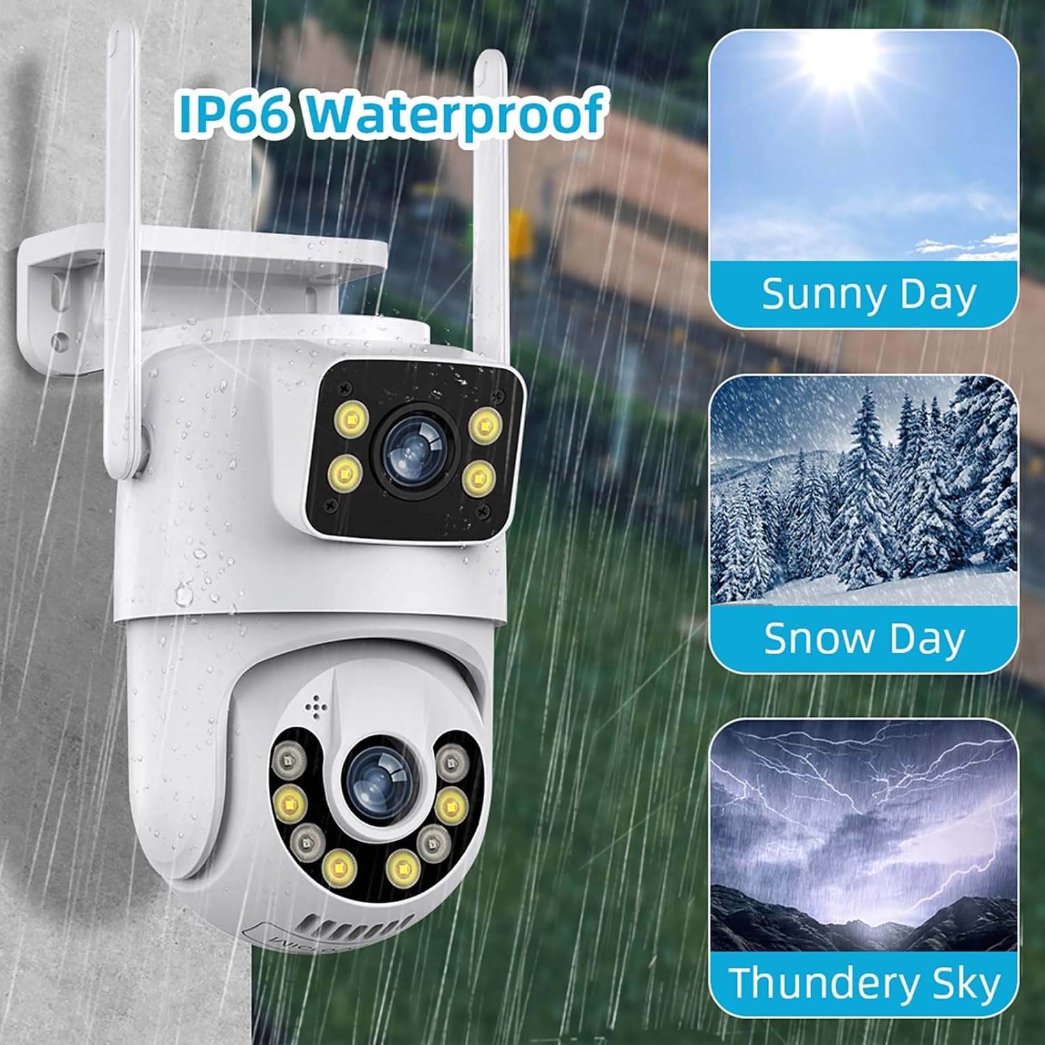 Έγχρωμη Ασύρματη Διπλή IP Κάμερα Παρακολούθησης Wi-Fi 4MP με Αμφίδρομη Επικοινωνία και Φακό - JORTAN Έγχρωμη Ασύρματη Διπλή IP Κάμερα Παρακολούθησης Wi-Fi 4MP με Αμφίδρομη Επικοινωνία και Φακό - JORTAN