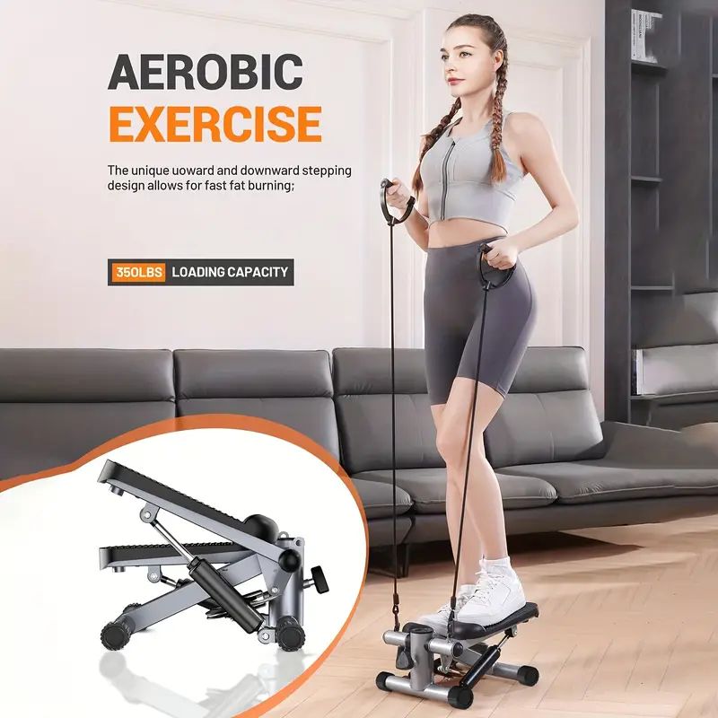 Ελλειπτικό Mini Stepper Πλάγιας Κίνησης για Εκγύμναση Όλου του Σώματος με LCD Οθόνη & Ρύθμιση ύψους - Μαύρο Ελλειπτικό Mini Stepper Πλάγιας Κίνησης για Εκγύμναση Όλου του Σώματος με LCD Οθόνη & Ρύθμιση ύψους - Μαύρο