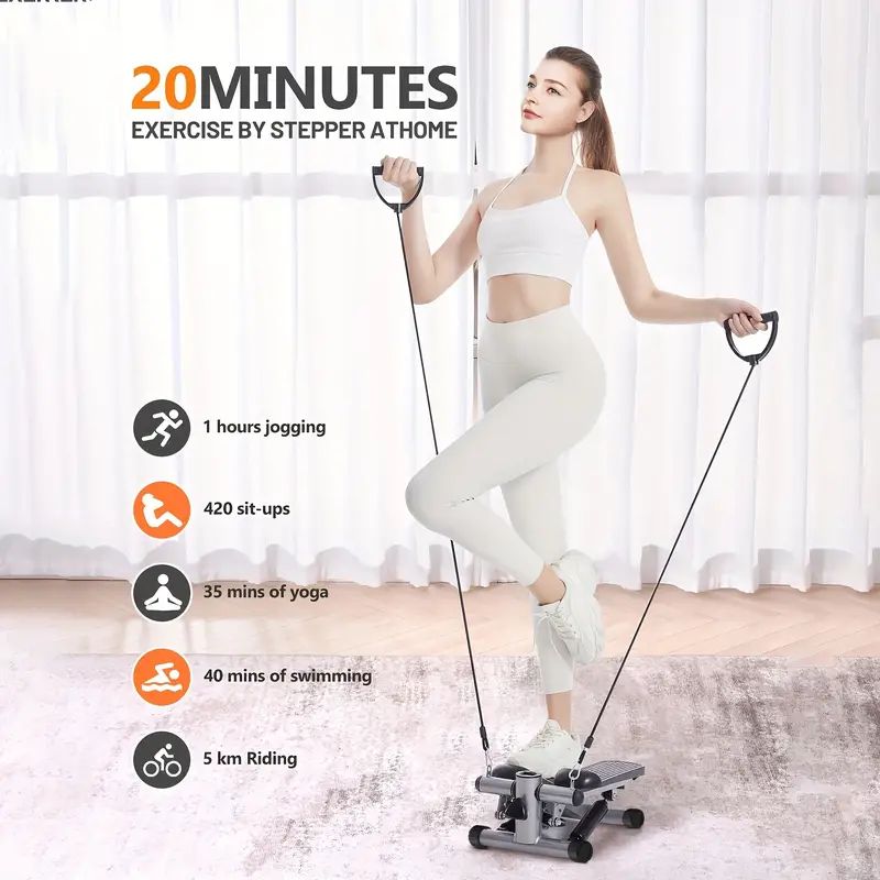 Ελλειπτικό Mini Stepper Πλάγιας Κίνησης για Εκγύμναση Όλου του Σώματος με LCD Οθόνη & Ρύθμιση ύψους - Μαύρο Ελλειπτικό Mini Stepper Πλάγιας Κίνησης για Εκγύμναση Όλου του Σώματος με LCD Οθόνη & Ρύθμιση ύψους - Μαύρο