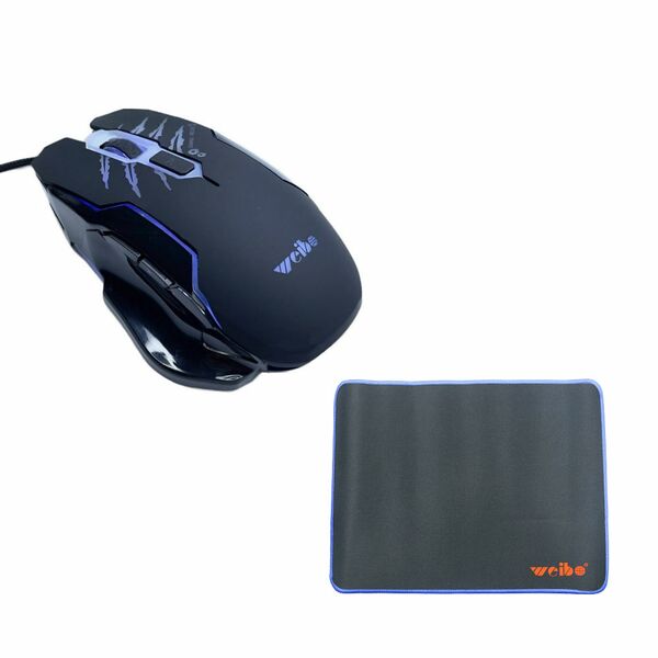 Ενσύρματο Gaming Ποντίκι με RGB Φωτισμό 2.4Ghz, Οπτικό Αισθητήρα και Mousepad για Δεξιόχειρες Weibo Μαύρο Ενσύρματο Gaming Ποντίκι με RGB Φωτισμό 2.4Ghz, Οπτικό Αισθητήρα και Mousepad για Δεξιόχειρες Weibo Μαύρο