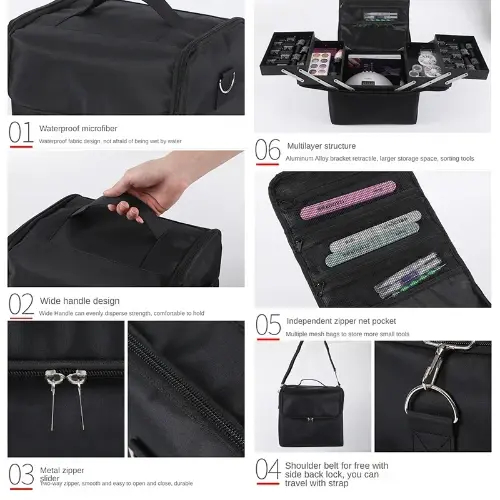 Επαγγελματική Αδιάβροχη Τσάντα Καλλυντικών με Ιμάντα Ώμου – Κόκκινη Επαγγελματική Αδιάβροχη Τσάντα Καλλυντικών με Ιμάντα Ώμου – Κόκκινη