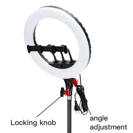 Επαγγελματικό Φωτιστικό Ring Light 34εκ. με Βάσεις για Κινητό και Χειριστήριο Επαγγελματικό Φωτιστικό Ring Light 34εκ. με Βάσεις για Κινητό και Χειριστήριο