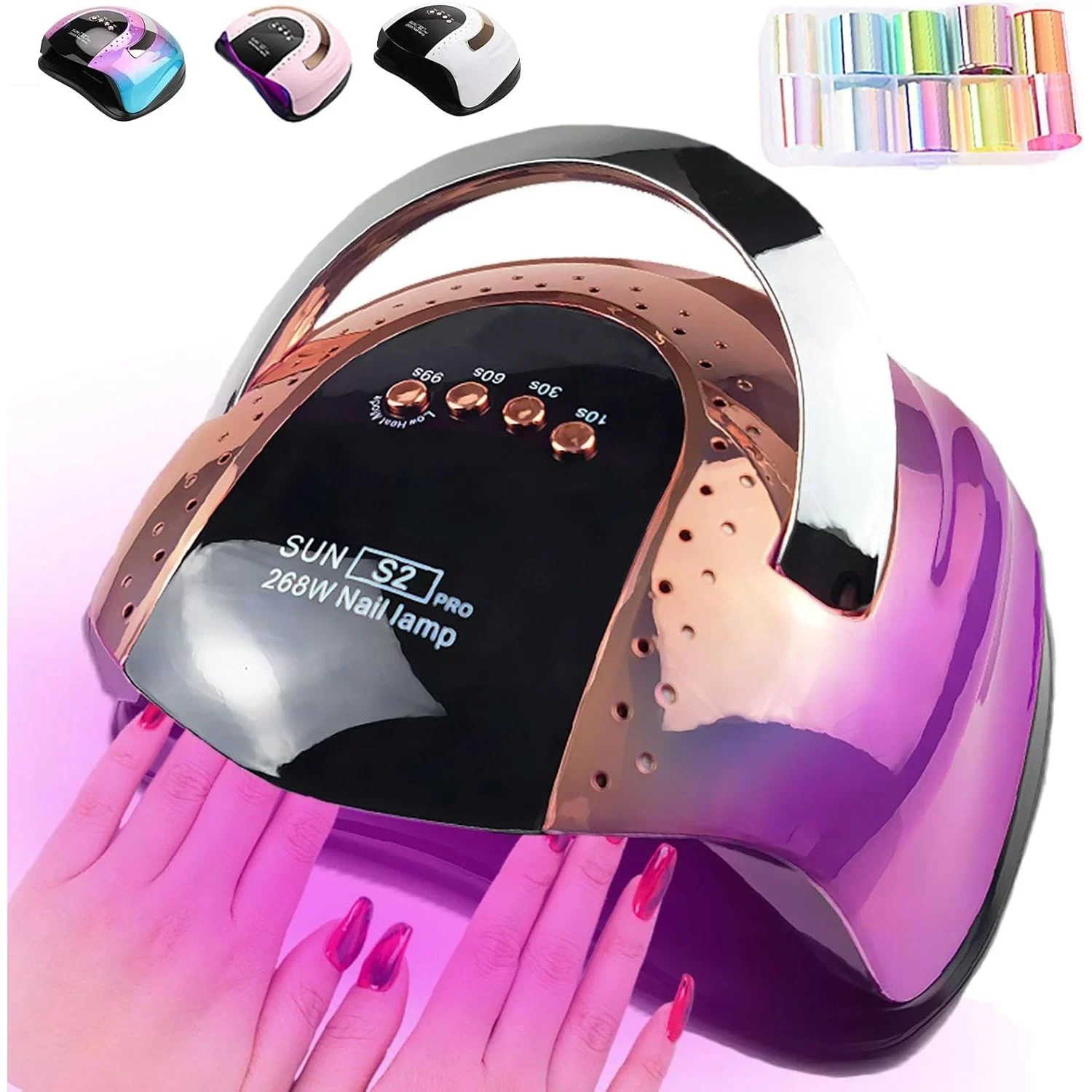 Επαγγελματικό Πολύχρωμο Φουρνάκι Νυχιών με Χρονοδιακόπτη και Αισθητήρα Sun S2 Pro 268W Επαγγελματικό Πολύχρωμο Φουρνάκι Νυχιών με Χρονοδιακόπτη και Αισθητήρα Sun S2 Pro 268W