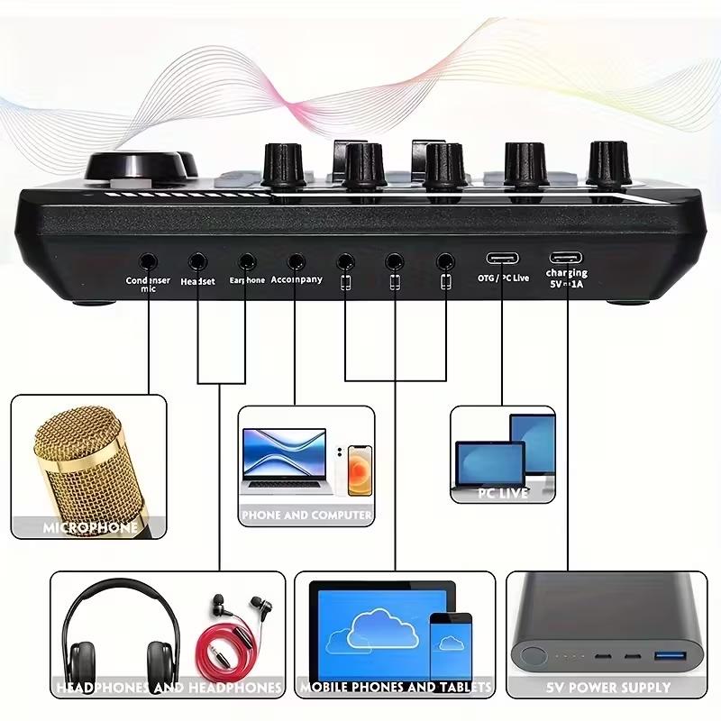 Επαγγελματικό Σετ Mini Studio με Μικρόφωνο και Κάρτα Ήχου Andowl με Τρίποδο για Live Streaming Επαγγελματικό Σετ Mini Studio με Μικρόφωνο και Κάρτα Ήχου Andowl με Τρίποδο για Live Streaming