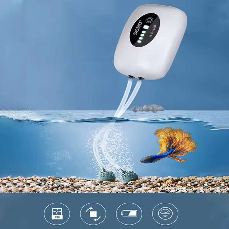 Επαναφορτιζόμενη Αεραντλία Ενυδρείου Επαναφορτιζόμενη Αεραντλία Ενυδρείου