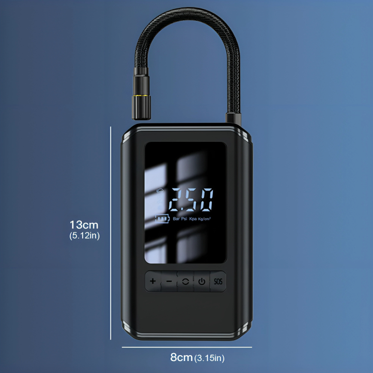 Επαναφορτιζόμενη USB Φορητή Τρόμπα - Κομπρεσέρ Αέρος με Διάφορα Ακροφύσια - 60W 130PSI Επαναφορτιζόμενη USB Φορητή Τρόμπα - Κομπρεσέρ Αέρος με Διάφορα Ακροφύσια - 60W 130PSI