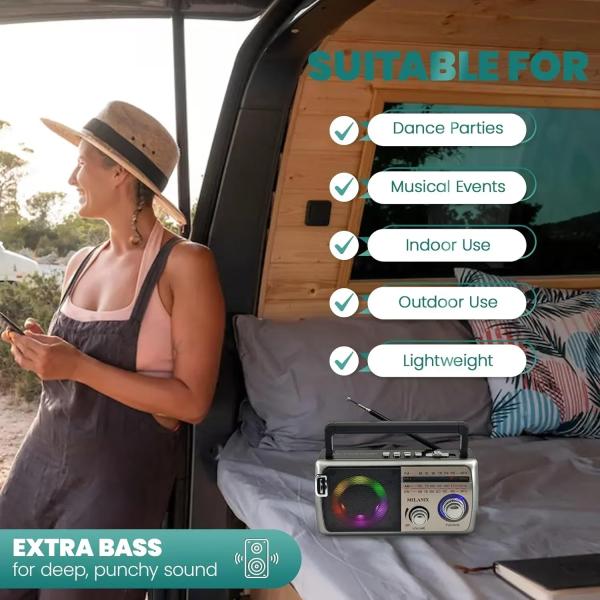 Επαναφορτιζόμενο Φορητό Ραδιόφωνο AM/FM/SW με LED Φωτισμό και Ηχείο 5W CMiK Επαναφορτιζόμενο Φορητό Ραδιόφωνο AM/FM/SW με LED Φωτισμό και Ηχείο 5W CMiK