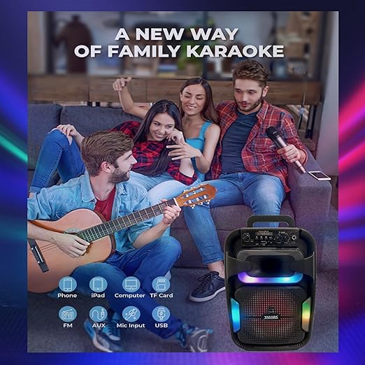 Επαναφορτιζόμενο Ηχείο – Subwoofer 8″ με Μικρόφωνο, Τηλεχειρισμό και Διακοσμητικό Φωτισμό LED RGB Andowl Q-T38 Επαναφορτιζόμενο Ηχείο – Subwoofer 8″ με Μικρόφωνο, Τηλεχειρισμό και Διακοσμητικό Φωτισμό LED RGB Andowl Q-T38