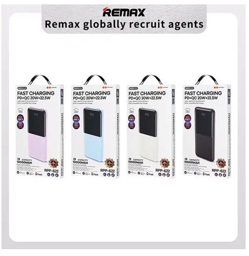 Επαναφορτιζόμενο Power Bank Remax Γρήγορης Φορτιστής 10000mAh 20W/22.5w USB & Type-C θύρες με Ενσωματωμένη Οθόνη Mωβ Επαναφορτιζόμενο Power Bank Remax Γρήγορης Φορτιστής 10000mAh 20W/22.5w USB & Type-C θύρες με Ενσωματωμένη Οθόνη Mωβ