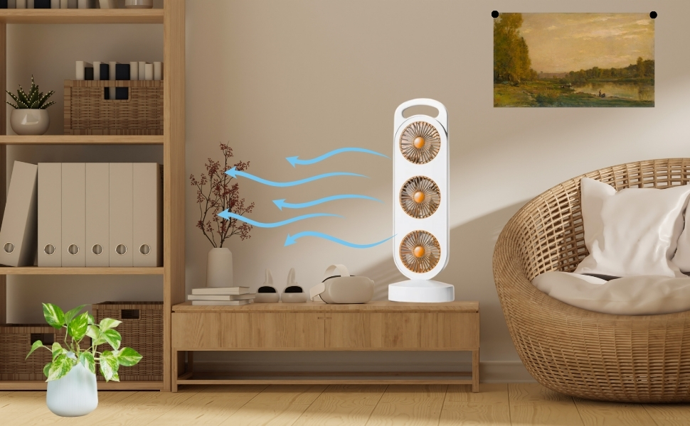 Επαναφορτιζόμενος Ανεμιστήρας Τριπλής Ροής Αέρα – Ισχυρός, Αθόρυβος και Φορητός Επαναφορτιζόμενος Ανεμιστήρας Τριπλής Ροής Αέρα – Ισχυρός, Αθόρυβος και Φορητός