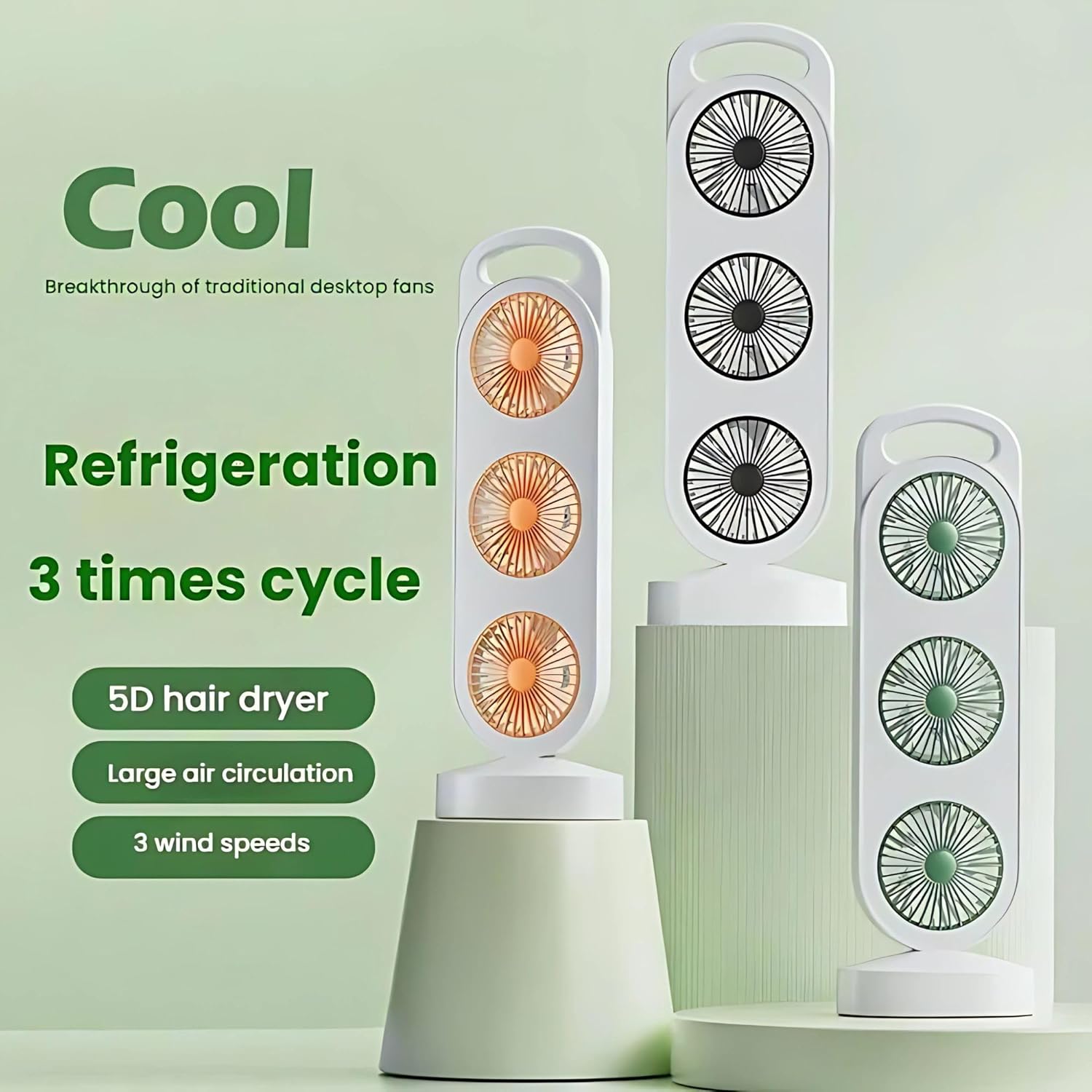 Επαναφορτιζόμενος Ανεμιστήρας Τριπλής Ροής Αέρα – Ισχυρός, Αθόρυβος και Φορητός Επαναφορτιζόμενος Ανεμιστήρας Τριπλής Ροής Αέρα – Ισχυρός, Αθόρυβος και Φορητός