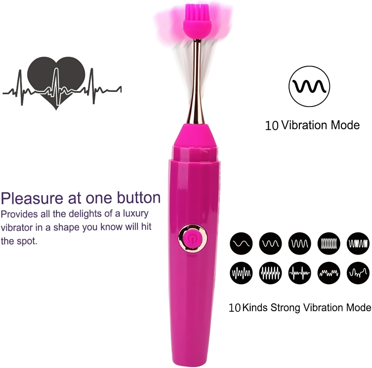 Επαναφορτιζόμενος Δονητής Κλειτορίδας με 3 Κεφαλές & 10 Λειτουργίες Δόνησης Επαναφορτιζόμενος Δονητής Κλειτορίδας με 3 Κεφαλές & 10 Λειτουργίες Δόνησης