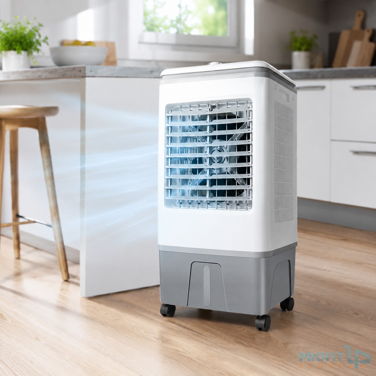 Επιδαπέδιο Air Cooler 150W – Ισχυρή Ροή Αέρα 5000m³/h, Μεγάλη Δεξαμενή 25L, 3 Ταχύτητες και Ροδάκια Επιδαπέδιο Air Cooler 150W – Ισχυρή Ροή Αέρα 5000m³/h, Μεγάλη Δεξαμενή 25L, 3 Ταχύτητες και Ροδάκια