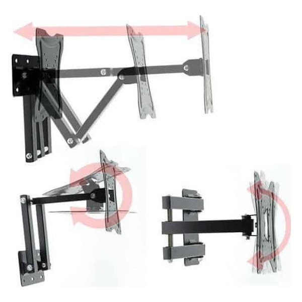 Επιτοίχια Μεταλλική Βάση Τηλεόρασης 14 - 42 Ιντσών με Διπλό Βραχίονα Full Motion, Δυνατότητα Κλίσης & Βάρος έως 35kg Επιτοίχια Μεταλλική Βάση Τηλεόρασης 14 - 42 Ιντσών με Διπλό Βραχίονα Full Motion, Δυνατότητα Κλίσης & Βάρος έως 35kg