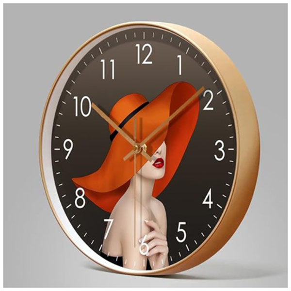 Επιτοίχιο Στρογγυλό Ρολόι με Λεπτοδείκτες- Σχέδιο Γυναίκα με Καπέλο 30cm Επιτοίχιο Στρογγυλό Ρολόι με Λεπτοδείκτες- Σχέδιο Γυναίκα με Καπέλο 30cm