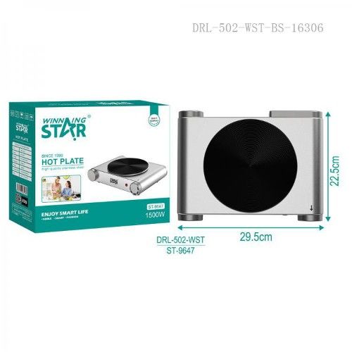 Επιτραπέζια Εστία Εμαγιέ Μονή 1500W Winning Star Επιτραπέζια Εστία Εμαγιέ Μονή 1500W Winning Star