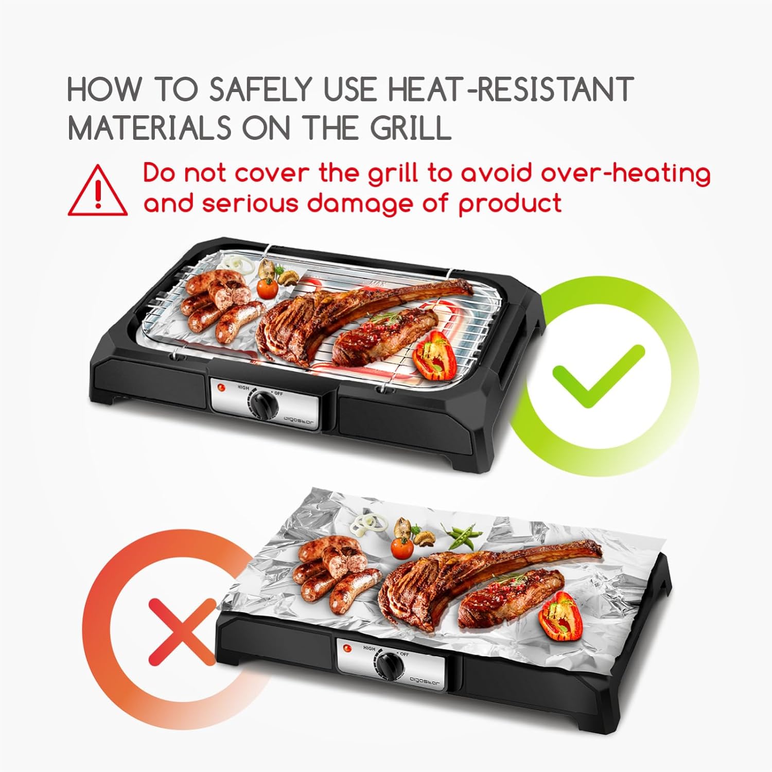 Επιτραπέζια Ηλεκτρική Ψησταριά BBQ 2000W - Με Δοχείο Νερού 1,5L για Ψήσιμο Χωρίς Καπνό - AIGOSTAR Επιτραπέζια Ηλεκτρική Ψησταριά BBQ 2000W - Με Δοχείο Νερού 1,5L για Ψήσιμο Χωρίς Καπνό - AIGOSTAR