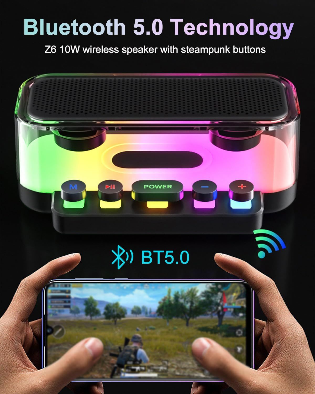 Επιτραπέζιο Bluetooth Ηχείο RGB 1200mAh με Μηχανικά Πλήκτρα Πράσινο Επιτραπέζιο Bluetooth Ηχείο RGB 1200mAh με Μηχανικά Πλήκτρα Πράσινο
