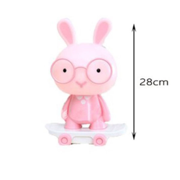 Επιτραπέζιο Παιδικό Πορτατίφ Λαγουδάκι με Πατίνι 28cm Ροζ Επιτραπέζιο Παιδικό Πορτατίφ Λαγουδάκι με Πατίνι 28cm Ροζ