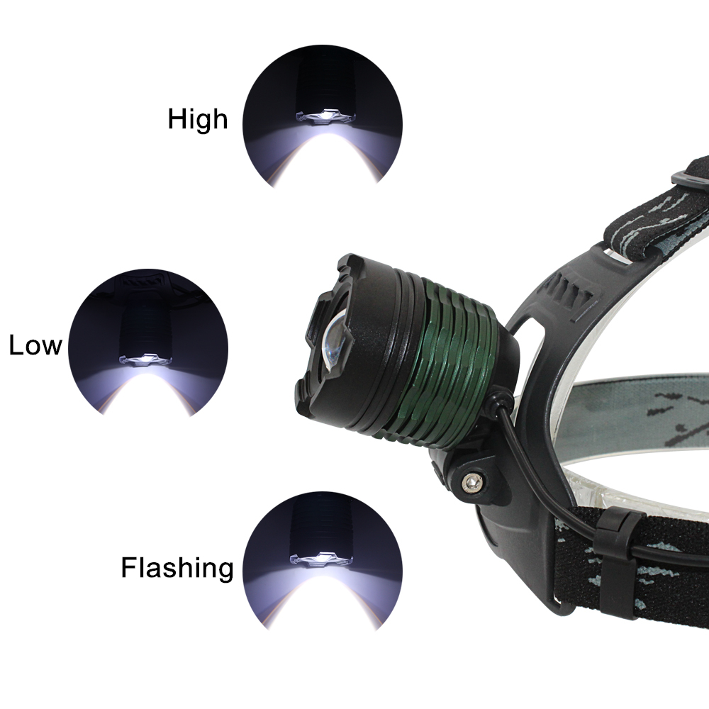 Φακός με 1 LED T6 Κεφαλής για Ποδηλάτες / Camping / Ψάρεμα / Αναρρίχηση Υψηλής φωτεινότητας 1000 Lumen με Zoom Αδιάβροχος - USB Επαναφορτιζόμενος Headlamp Φακός με 1 LED T6 Κεφαλής για Ποδηλάτες / Camping / Ψάρεμα / Αναρρίχηση Υψηλής φωτεινότητας 1000 Lumen με Zoom Αδιάβροχος - USB Επαναφορτιζόμενος Headlamp