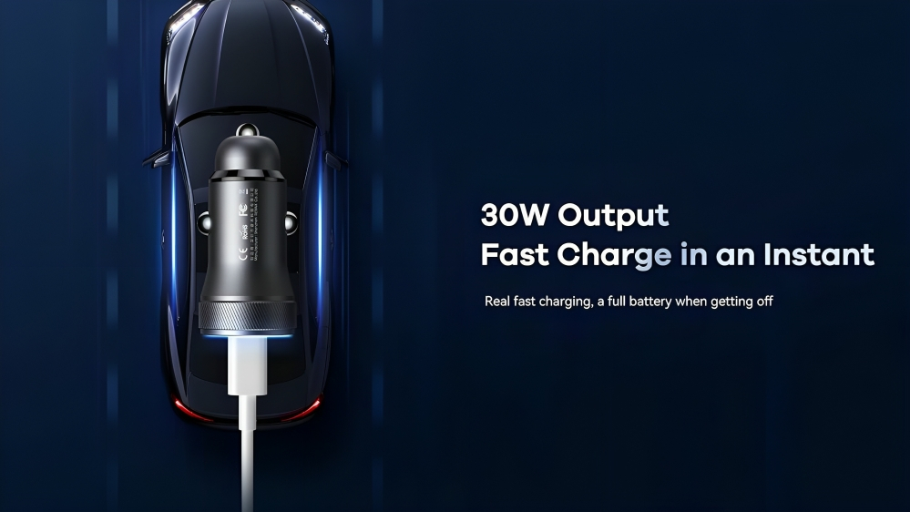 Fast Charge Φορτιστής Αυτοκινήτου USB-A & TypeC - PD 30W - Αλουμίνιο - Remax Seaya Series Fast Charge Φορτιστής Αυτοκινήτου USB-A & TypeC - PD 30W - Αλουμίνιο - Remax Seaya Series