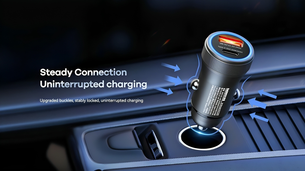 Fast Charge Φορτιστής Αυτοκινήτου USB-A & TypeC - PD 30W - Αλουμίνιο - Remax Seaya Series Fast Charge Φορτιστής Αυτοκινήτου USB-A & TypeC - PD 30W - Αλουμίνιο - Remax Seaya Series
