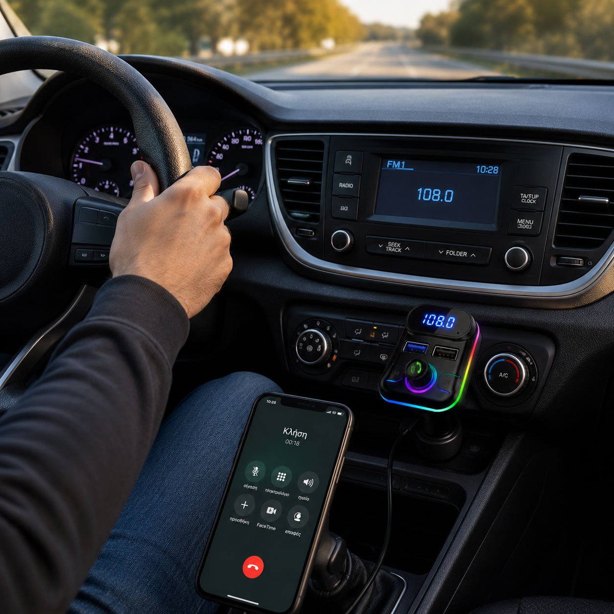 FM Transmitter Bluetooth Αυτοκινήτου – Handsfree, MP3 Player & Διπλός Φορτιστής USB ARRANGO FM Transmitter Bluetooth Αυτοκινήτου – Handsfree, MP3 Player & Διπλός Φορτιστής USB ARRANGO