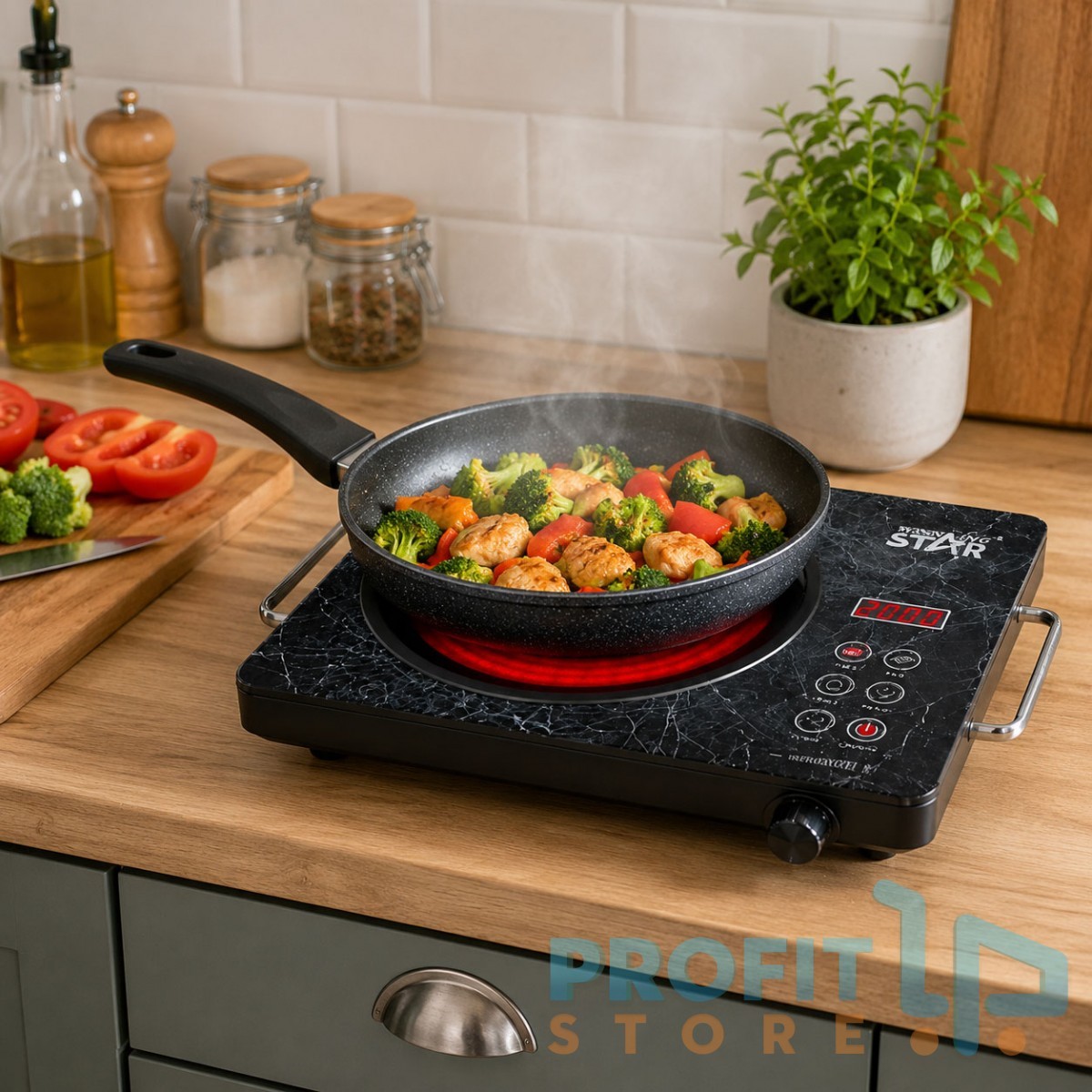 Φορητή Ηλεκτρική Επιτραπέζια Μονή Εστία 2200W Winning Star Φορητή Ηλεκτρική Επιτραπέζια Μονή Εστία 2200W Winning Star