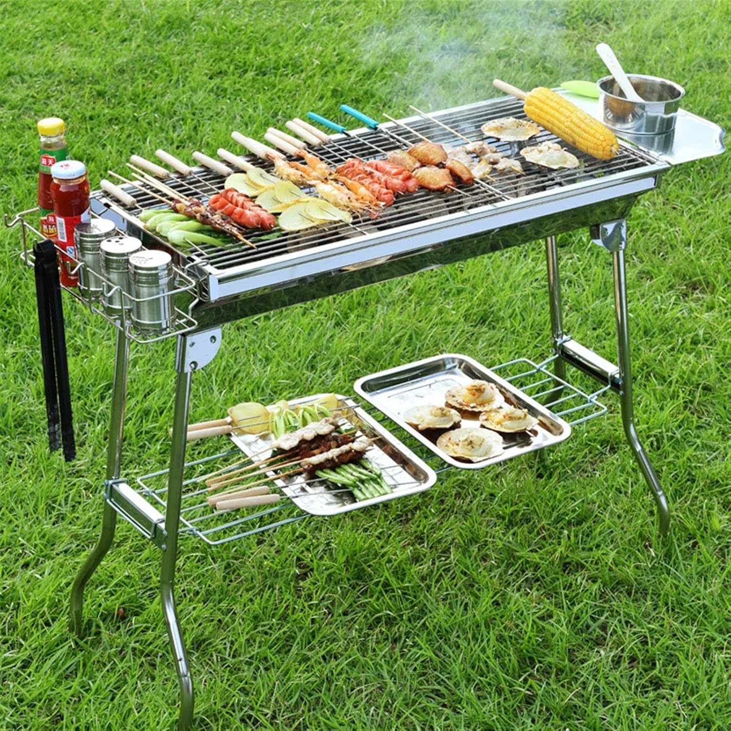 Φορητή Πτυσσόμενη Ψησταριά Κάρβουνου για BBQ - 70 x 30 x 70cm Φορητή Πτυσσόμενη Ψησταριά Κάρβουνου για BBQ - 70 x 30 x 70cm