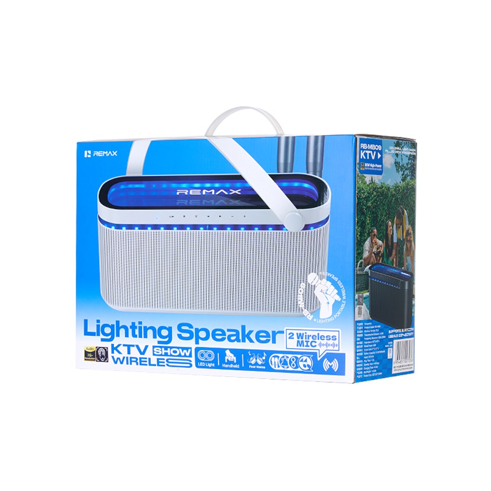 Φορητό Ασύρματο Ηχείο Bluetooth Remax – Ισχυρός Ήχος και RGB Φωτισμός Φορητό Ασύρματο Ηχείο Bluetooth Remax – Ισχυρός Ήχος και RGB Φωτισμός