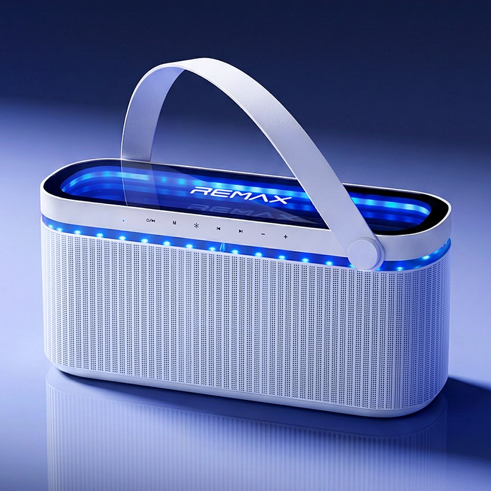 Φορητό Ασύρματο Ηχείο Bluetooth Remax – Ισχυρός Ήχος και RGB Φωτισμός Φορητό Ασύρματο Ηχείο Bluetooth Remax – Ισχυρός Ήχος και RGB Φωτισμός