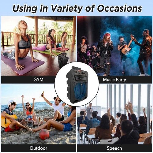 Φορητό Bluetooth Ηχείο Party Speaker 10 - 2000W Stereo Subwoofer Heavy Bass 8