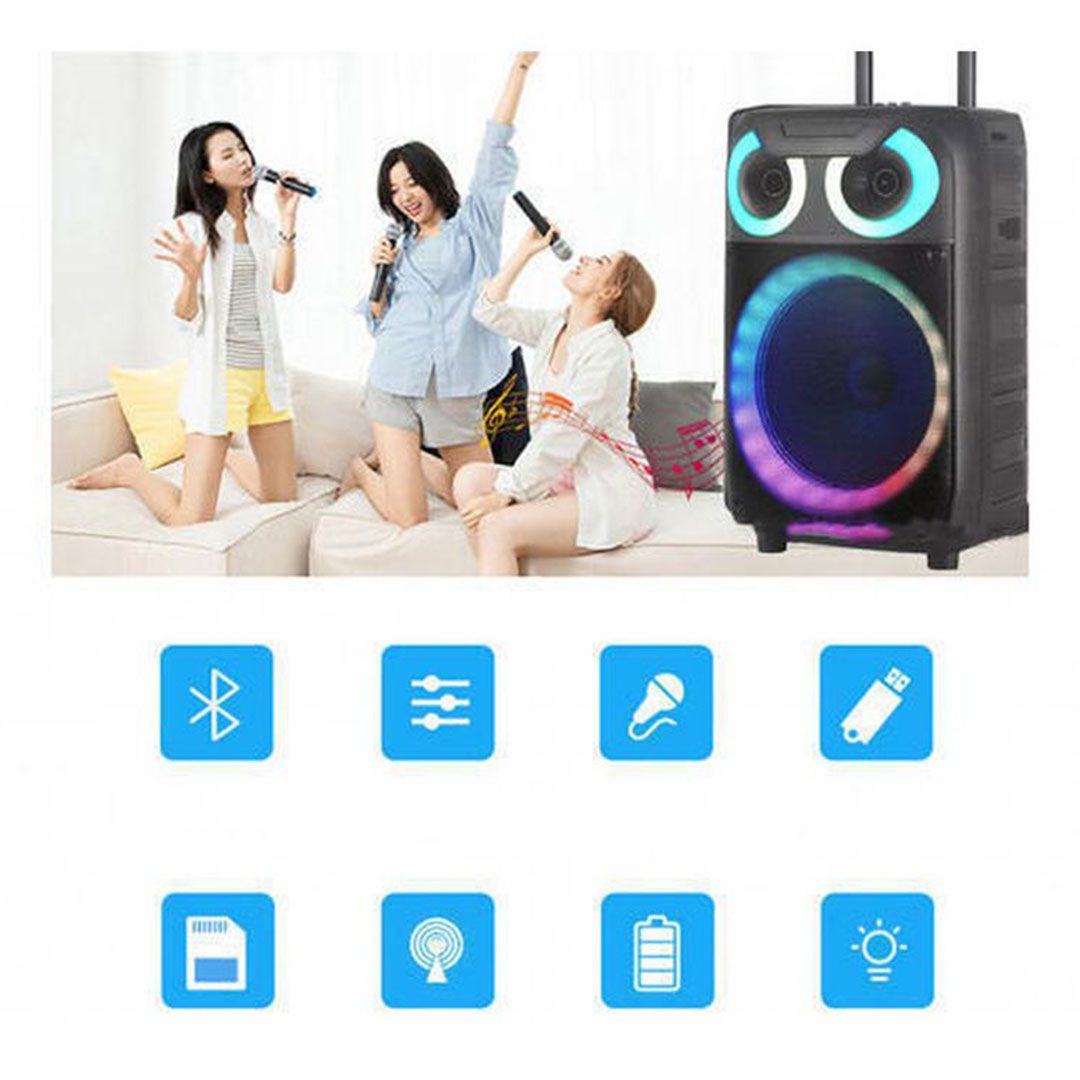 Φορητό Ηχείο Bluetooth Karaoke Party –με Μικρόφωνο, Τηλεχειρισμό & Διακοσμητικό Φωτισμό LED Andowl Q-YX8000 Μαύρο Φορητό Ηχείο Bluetooth Karaoke Party –με Μικρόφωνο, Τηλεχειρισμό & Διακοσμητικό Φωτισμό LED Andowl Q-YX8000 Μαύρο