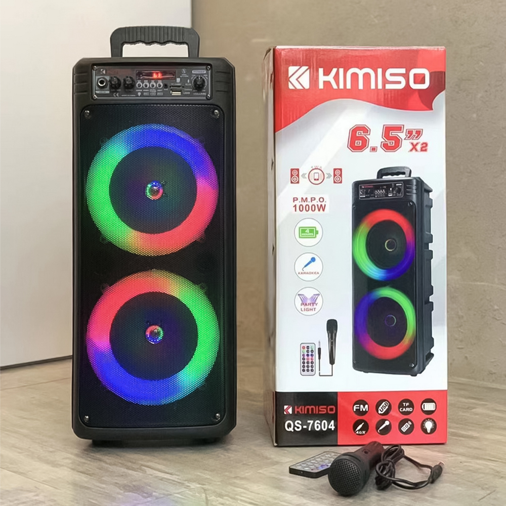 Φορητό Ηχείο Bluetooth Karaoke Party με Μικρόφωνο, Τηλεχειρισμό & Διακοσμητικό Φωτισμό LED – Μαύρο Φορητό Ηχείο Bluetooth Karaoke Party με Μικρόφωνο, Τηλεχειρισμό & Διακοσμητικό Φωτισμό LED – Μαύρο