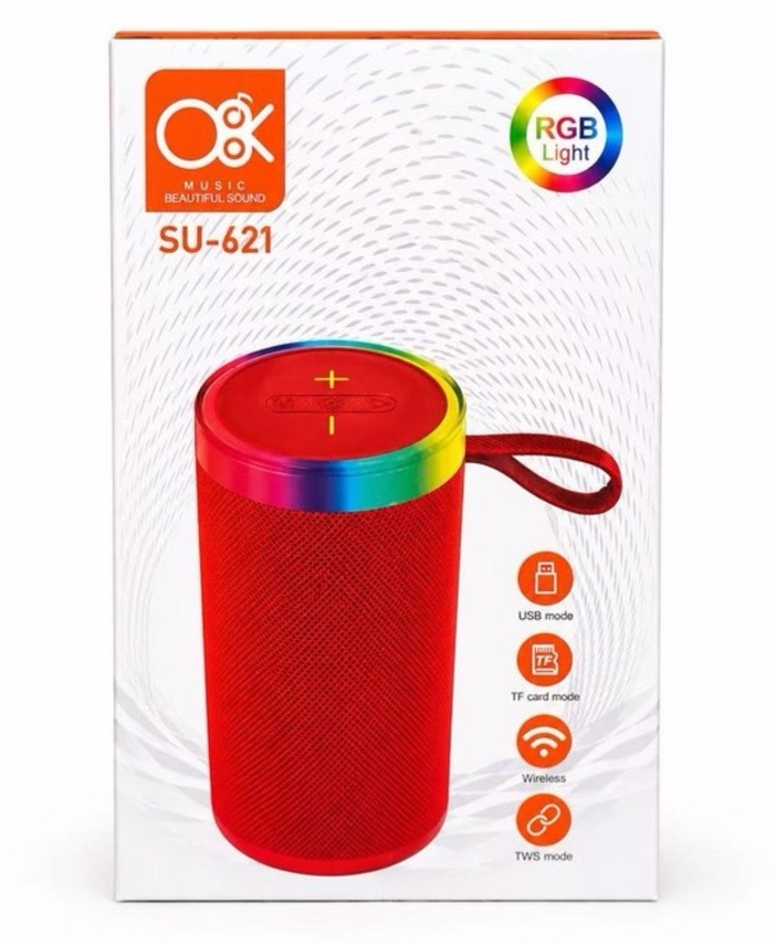Φορητό Ηχείο Bluetooth OK – RGB Φωτισμό, USB, TF Card, TWS Κόκκινο Φορητό Ηχείο Bluetooth OK – RGB Φωτισμό, USB, TF Card, TWS Κόκκινο