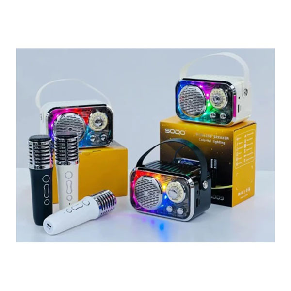 Φορητό Μίνι Ηχείο Ηχοσύστημα Bluetooth Καραόκε με Ασύρματο Μικρόφωνο Sodo Λευκό Φορητό Μίνι Ηχείο Ηχοσύστημα Bluetooth Καραόκε με Ασύρματο Μικρόφωνο Sodo Λευκό