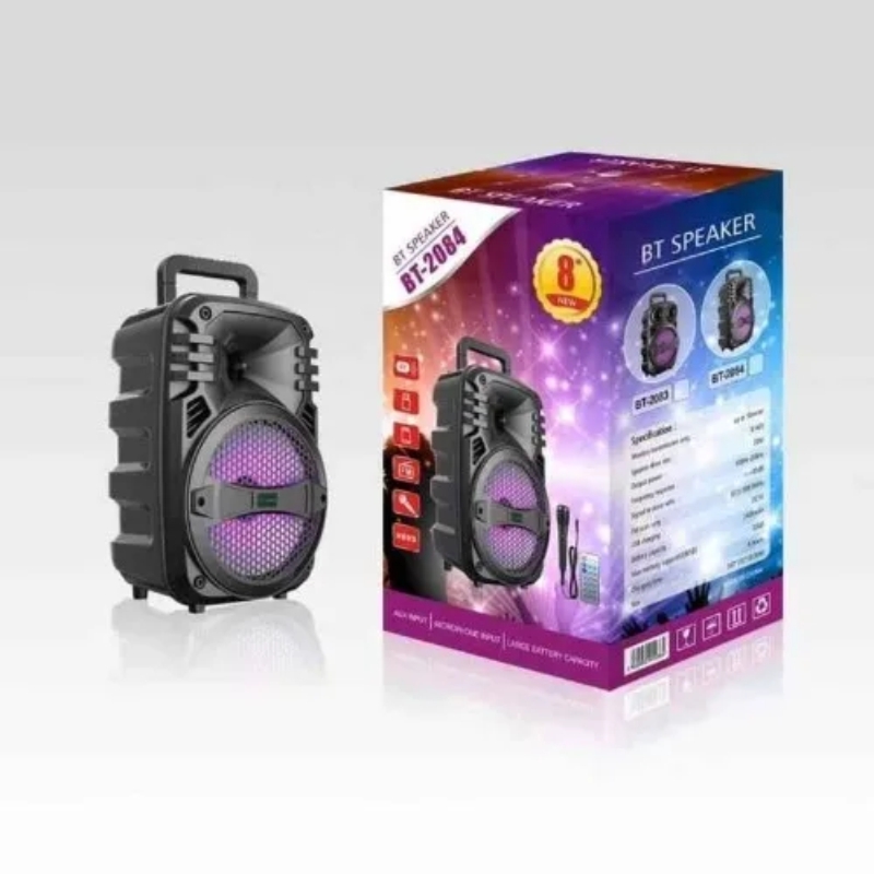 Φορητό Στερεοφωνικό Ασύρματο Ηχείο Karaoke USB Φόρτισης με Ενσύρματο Μικρόφωνο BT-2084 Bluetooth Speaker Μαύρο Φορητό Στερεοφωνικό Ασύρματο Ηχείο Karaoke USB Φόρτισης με Ενσύρματο Μικρόφωνο BT-2084 Bluetooth Speaker Μαύρο