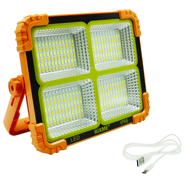 Αδιάβροχος Ηλιακός Προβολέας Εργασίας - Έκτακτης Ανάγκης 100W με Ενσωματωμένα LED, Power Bank με Βάση και Μαγνήτη 3000K-4500K-6000K RiXME Αδιάβροχος Ηλιακός Προβολέας Εργασίας - Έκτακτης Ανάγκης 100W με Ενσωματωμένα LED, Power Bank με Βάση και Μαγνήτη 3000K-4500K-6000K RiXME