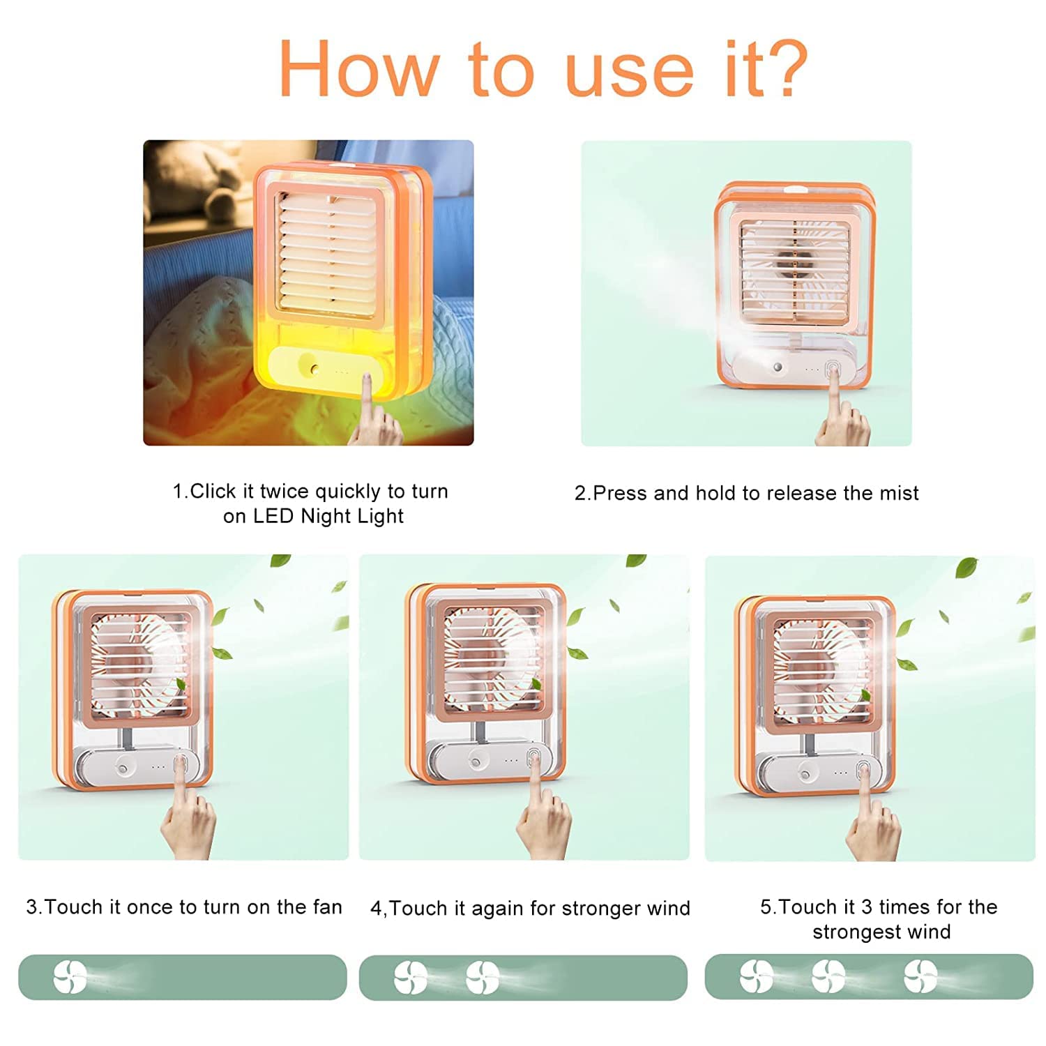 Φορητός Ανεμιστήρας Ψύξης & Υδρονέφωσης Type C 4.5W με Spray Νερού Υδρονέφωσης, LED Φωτισμό, Κουμπί Αφής & 3 Ταχύτητες Αέρα Φορητός Ανεμιστήρας Ψύξης & Υδρονέφωσης Type C 4.5W με Spray Νερού Υδρονέφωσης, LED Φωτισμό, Κουμπί Αφής & 3 Ταχύτητες Αέρα